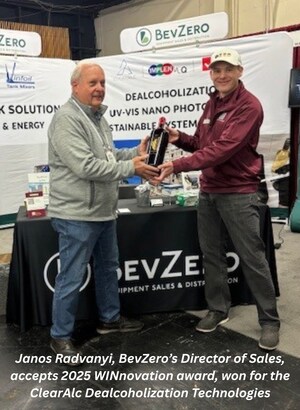 BevZero and Tomsa Destil Win Award for Innovations in the Wine Industry