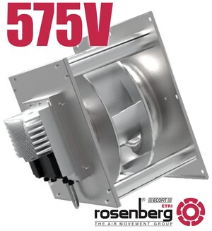 Rosenberg Introduces Powerful, High-Efficciency 575 Volt EC Backward Curved Impeller for HVAC, Refrigeration, and Data Center Applications