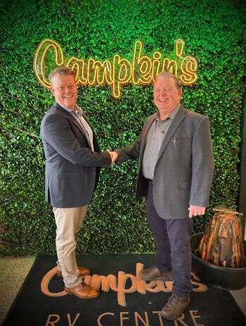 Jamie and Roland at Campkin's RV Centre