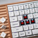 K3 Ultra 8K features low-profile Milk POM mechanical switches, pre-lubed for consistency and durability