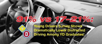 91% vs 17-21%: Why Young Drivers Graduates Rarely Drive Distracted